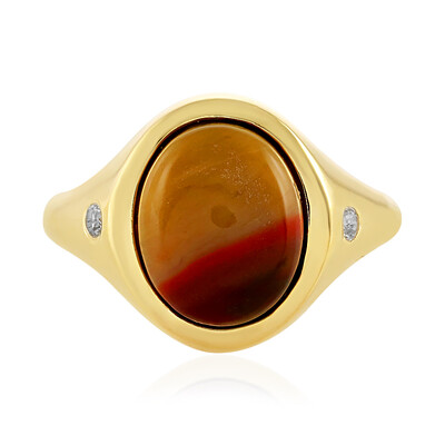 Anillo en plata con Mokaita