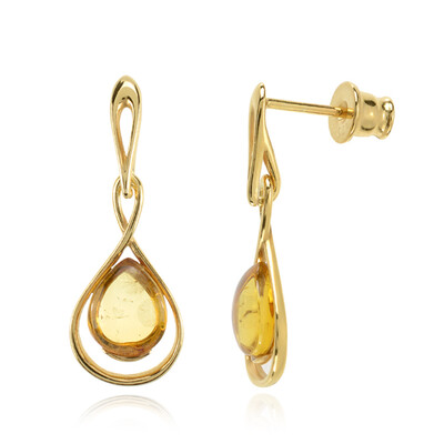 Pendientes en plata con Ámbar báltico (dagen)