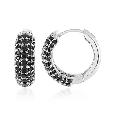Pendientes en plata con Espinela negra
