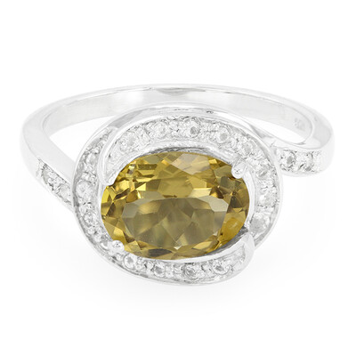Anillo en plata con Cuarzo champán