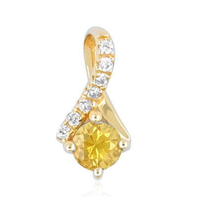 Colgante en oro con Zafiro amarillo