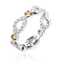 Anillo en plata con Citrino