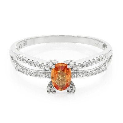 Anillo en plata con Zafiro Padparadscha