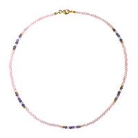 Collar en plata con Cuarzo rosa