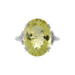 Anillo en plata con Quarzo limón