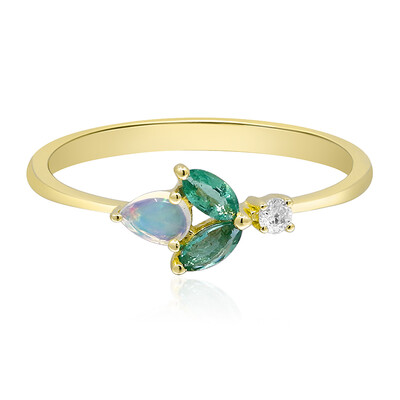Anillo en oro con Ópalo Welo AAA (CIRARI)