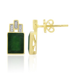 Pendientes en oro con Jadeita imperial