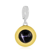 Colgante en plata con Diópsido estrella de la India