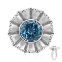 Anillo en plata con Topacio azul suizo (Remy Rotenier)