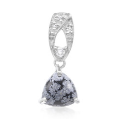 Colgante en plata con Obsidiana Copo de Nieve