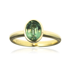 Anillo en oro con Cianita menta (CUSTODANA)