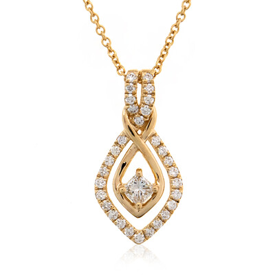 Collar en oro con Diamante limpio a lupa F (LUCENT DIAMONDS)