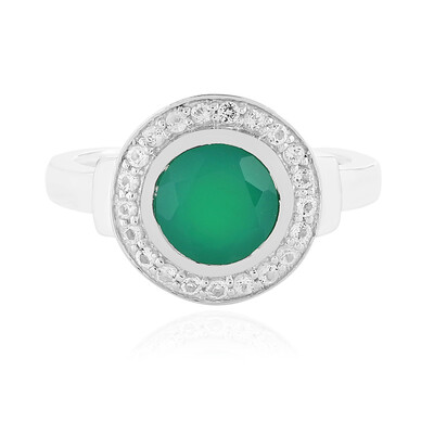 Anillo en plata con Ónix verde