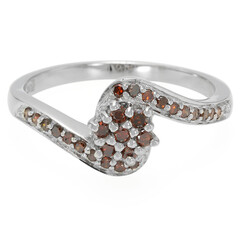 Anillo en plata con Diamante fantasía