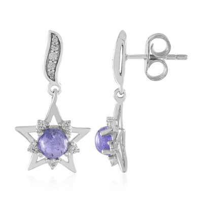 Pendientes en plata con Tanzanita