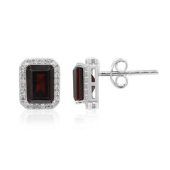 Pendientes en plata con Granate