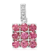 Colgante en plata con Turmalina rosa