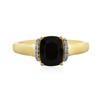 Anillo en plata con Turmalina negra