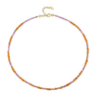 Collar en plata con Granate mandarina (Riya)