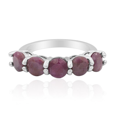 Anillo en plata con Rubí