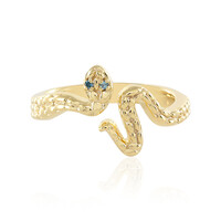 Anillo en plata con Diamante azul I3