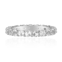 Anillo en plata con Topacio blanco