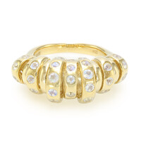Anillo en plata con Piedra de Luna arcoíris
