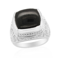 Anillo de hombre en plata con Ágata negro
