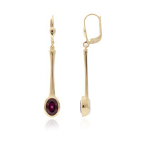 Pendientes en oro con Rodolita (CUSTODANA)