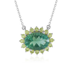 Collar en plata con Fluorita verde