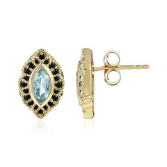 Pendientes en plata con Topacio azul cielo