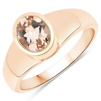 Anillo en oro con Morganita