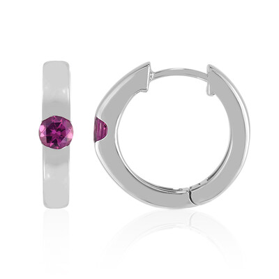 Pendientes en plata con Rodolita