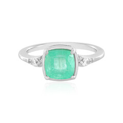 Anillo en plata con Esmeralda de Rusia