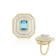 Anillo en plata con Topacio azul suizo (M de Luca)