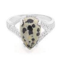 Anillo en plata con Jaspe Dálmata