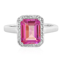 Anillo en plata con Topacio aniversario