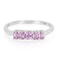 Anillo en plata con Zafiro de Ceilán púrpura no calentado