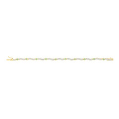 Brazalete en plata con Esmeralda de Zambia