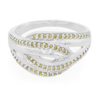 Anillo en plata con Diamante fantasía