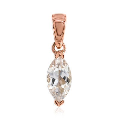 Colgante en oro con Danburita rosa de México
