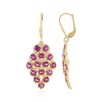Pendientes en plata con Rodolita