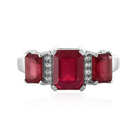 Anillo en plata con Rubí de Madagascar