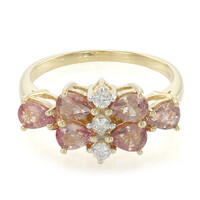 Anillo en oro con Zafiro Padparascha no calentado (AMAYANI)