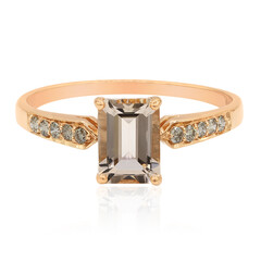 Anillo en oro con Morganita
