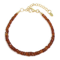 Brazalete en plata con Cianita naranja de Tanzania