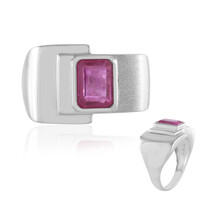 Anillo en plata con Zafiro rosa de Madagascar (de Melo)