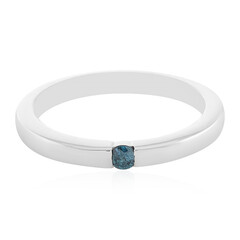 Anillo en plata con Diamante azul I3