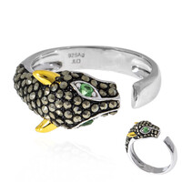 Anillo en plata con Tsavorita