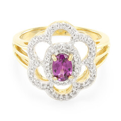 Anillo en plata con Granate Magenta